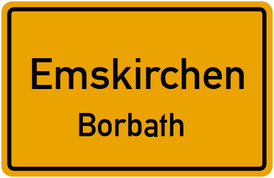 Ortsschild Emskirchen Borbath