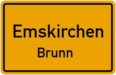 Ortsschild Emskirchen Brunn