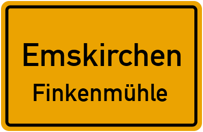Ortsschild Emskirchen Finkenmühle