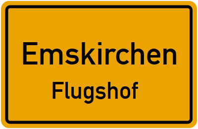 Ortsschild Emskirchen Flugshof