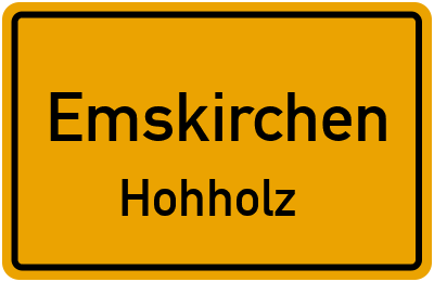 Ortsschild Emskirchen Hohholz
