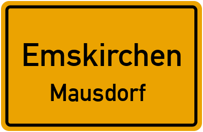 Ortsschild Emskirchen Mausdorf