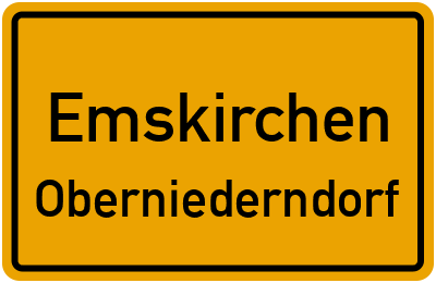 Ortsschild Emskirchen Oberniederndorf