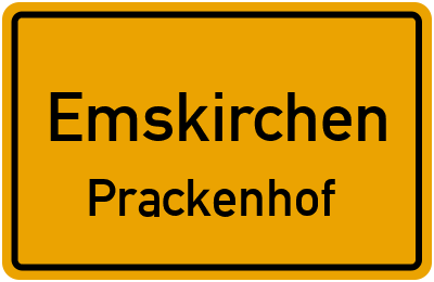 Ortsschild Emskirchen Prackenhof