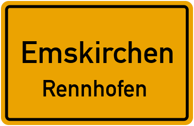Ortsschild Emskirchen Rennhofen