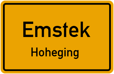 Straßenverzeichnis Emstek Hoheging