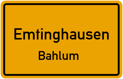 Straßenverzeichnis Emtinghausen Bahlum