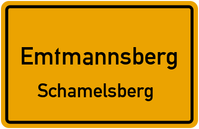 Straßenverzeichnis Emtmannsberg Schamelsberg