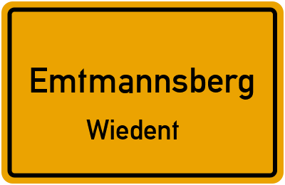 Straßenverzeichnis Emtmannsberg Wiedent