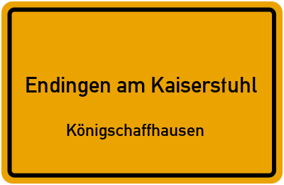 Straßenverzeichnis Endingen am Kaiserstuhl Königschaffhausen