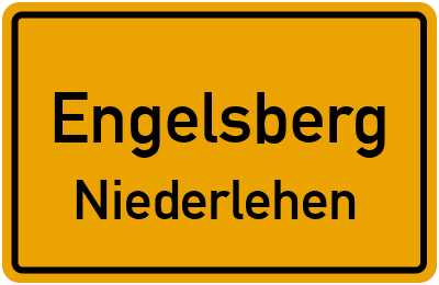 Ortsschild Engelsberg Niederlehen