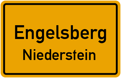 Ortsschild Engelsberg Niederstein