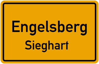 Ortsschild Engelsberg Sieghart
