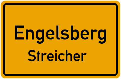 Ortsschild Engelsberg Streicher