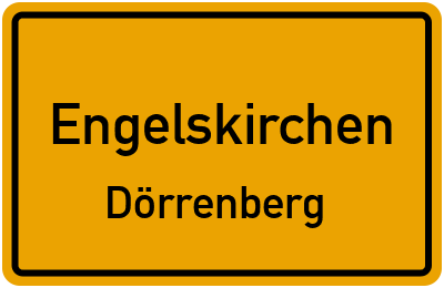 Ortsschild Engelskirchen Dörrenberg
