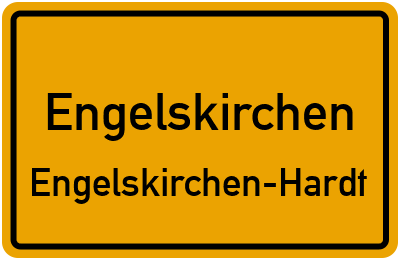 Ortsschild Engelskirchen Engelskirchen-Hardt