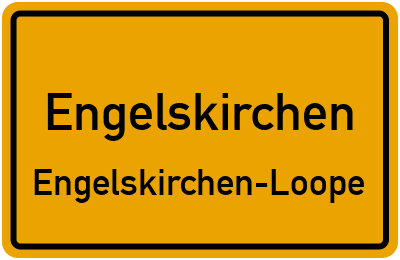 Ortsschild Engelskirchen Engelskirchen-Loope