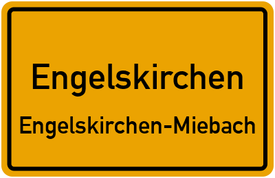 Ortsschild Engelskirchen Engelskirchen-Miebach