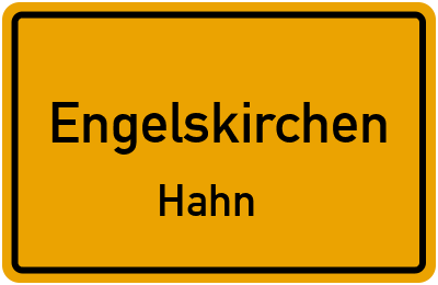 Ortsschild Engelskirchen Hahn