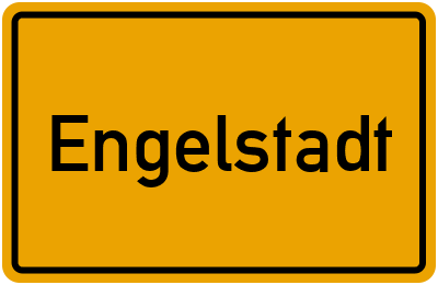 Ortsschild von Gemeinde Engelstadt in Rheinland-Pfalz