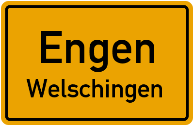 Ortsschild Engen Welschingen