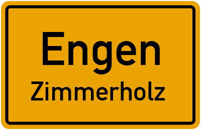 Ortsschild Engen Zimmerholz