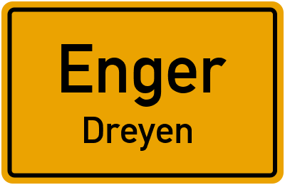 Ortsschild Enger Dreyen