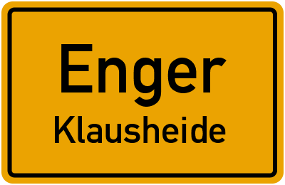 Straßenverzeichnis Enger Klausheide
