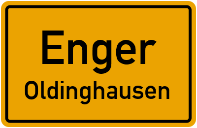 Ortsschild Enger Oldinghausen