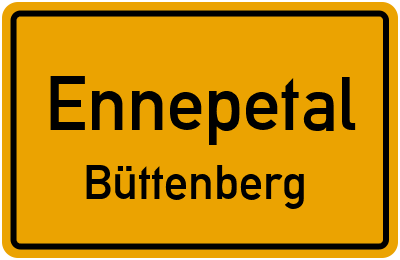 Ortsschild Ennepetal Büttenberg