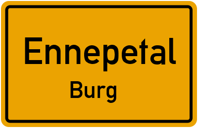 Ortsschild Ennepetal Burg