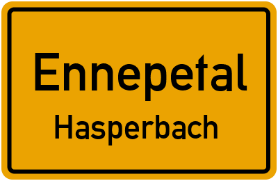 Ortsschild Ennepetal Hasperbach