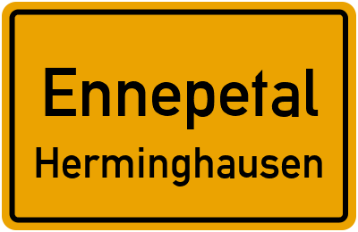 Ortsschild Ennepetal Herminghausen