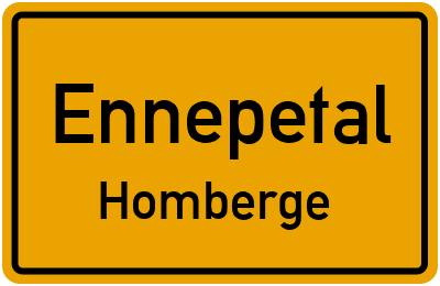 Ortsschild Ennepetal Homberge