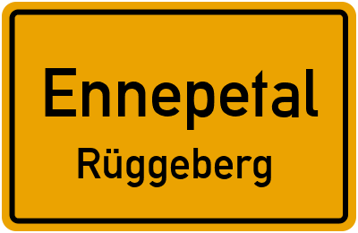 Ortsschild Ennepetal Rüggeberg