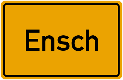 Ortsschild von Gemeinde Ensch in Rheinland-Pfalz