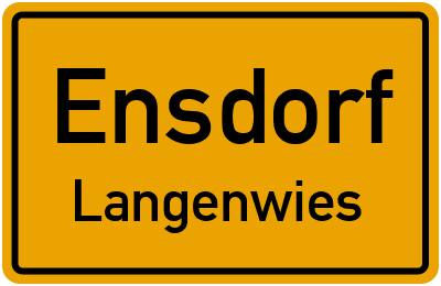 Ortsschild Ensdorf Langenwies