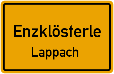 Straßenverzeichnis Enzklösterle Lappach