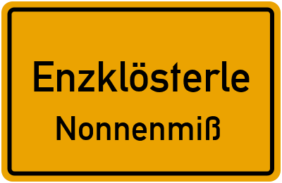 Straßenverzeichnis Enzklösterle Nonnenmiß