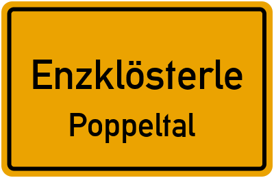 Straßenverzeichnis Enzklösterle Poppeltal