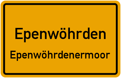 Straßenverzeichnis Epenwöhrden Epenwöhrdenermoor
