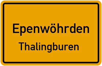 Straßenverzeichnis Epenwöhrden Thalingburen