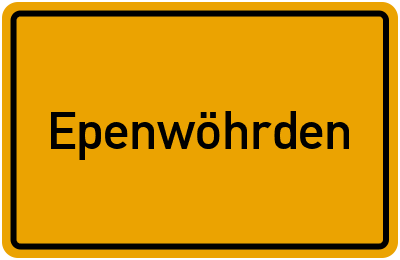 Ortsschild von Gemeinde Epenwöhrden in Schleswig-Holstein
