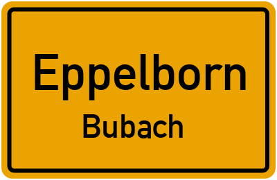 Ortsschild Eppelborn Bubach