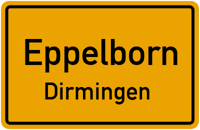Ortsschild Eppelborn Dirmingen