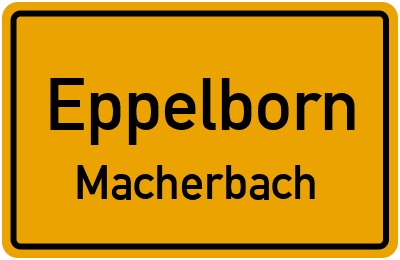 Ortsschild Eppelborn Macherbach