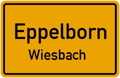 Ortsschild Eppelborn Wiesbach