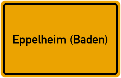 Ortsschild von Stadt Eppelheim (Baden) in Baden-Württemberg