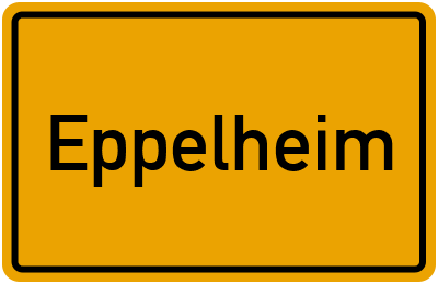 Ortsschild von Eppelheim in Baden-Württemberg