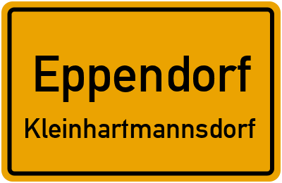 Ortsschild Eppendorf Kleinhartmannsdorf